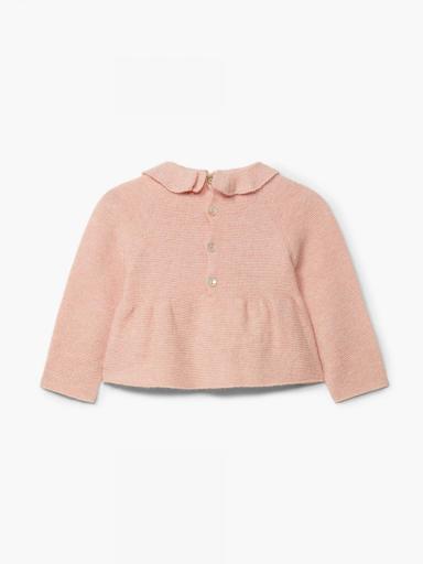 Jersey de punto de lana merino rosa suave [1]