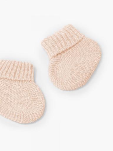 Botitas/patucos tejidos en lana merino rosa [1]