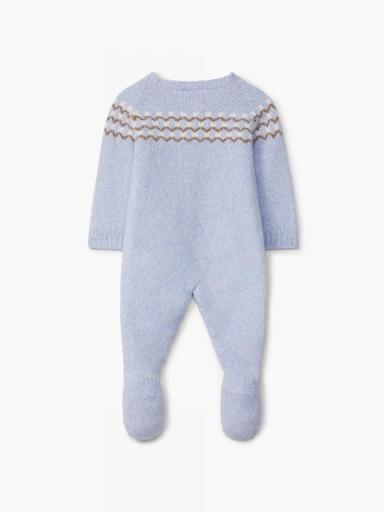 Pelele de jacquard tejido en lana merino celeste [1]