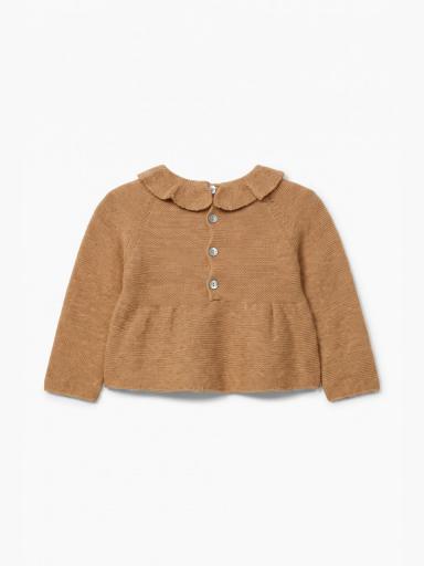 Jersey de punto de mezcla de lana y cachemir camel SERENITY [1]