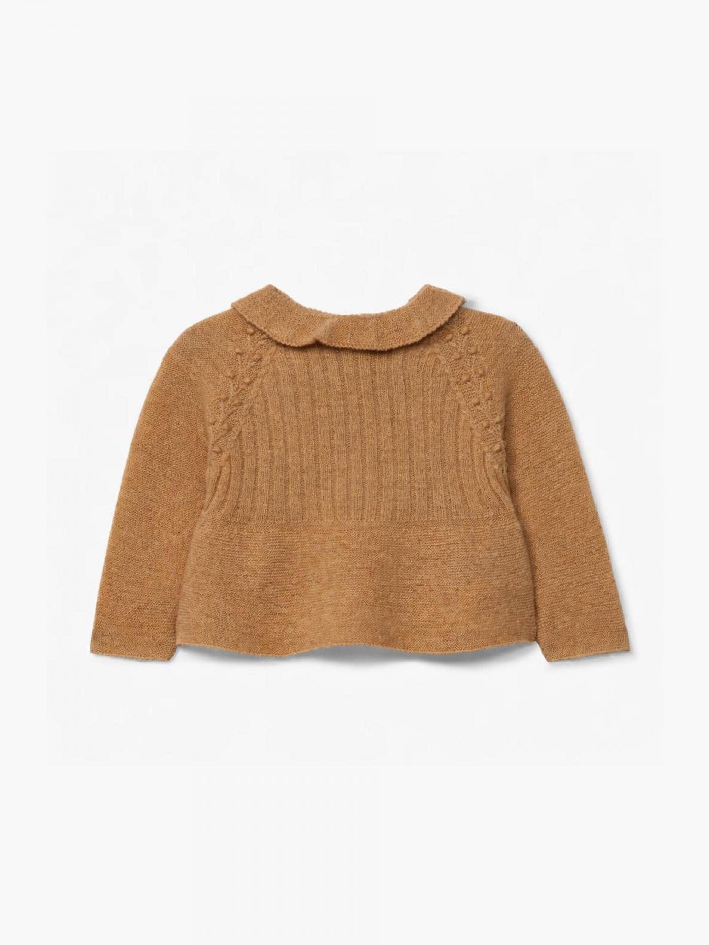 Jersey de punto de mezcla de lana y cachemir camel SERENITY