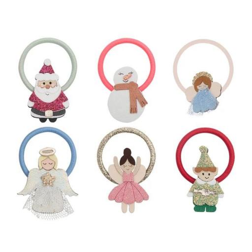 Coleteros para el pelo con adorables personajes navideños