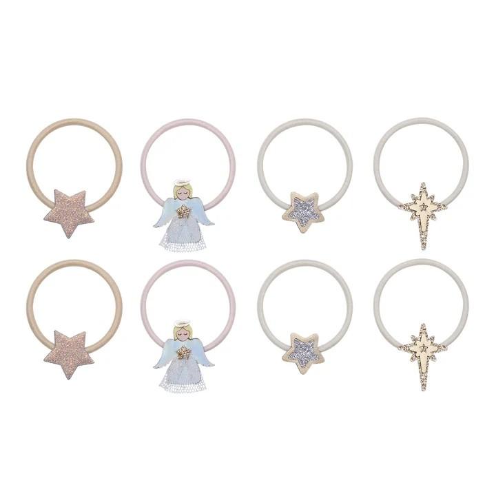 Gomas para el pelo con forma de ángel brillante
