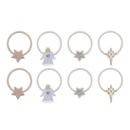 Gomas para el pelo con forma de ángel brillante