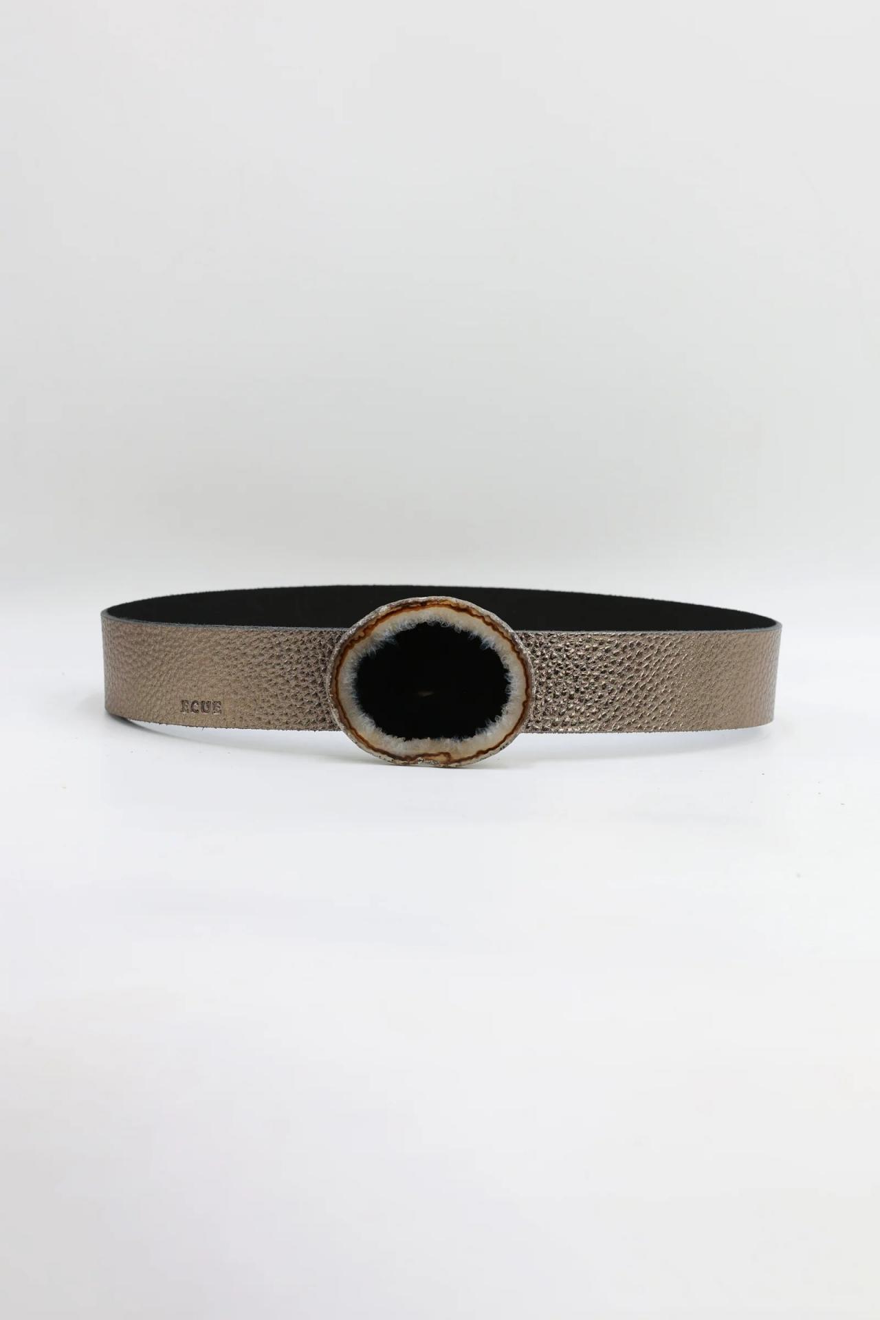 Cinturón jeans bronce ágata natural