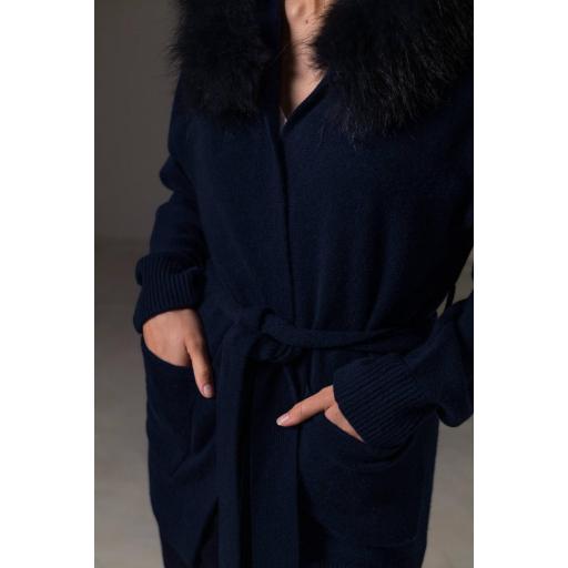 Midi cardigan cashmere navy [1]