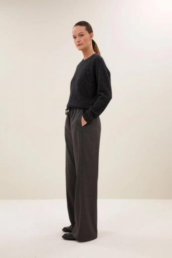Pantalones de espiga negra Herringbone [1]
