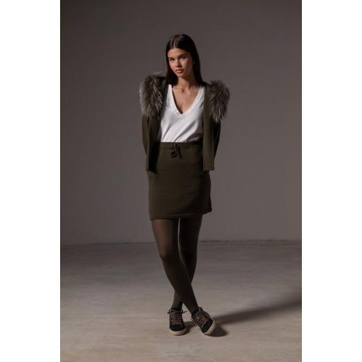 Bolero capucha cashmere army [0]