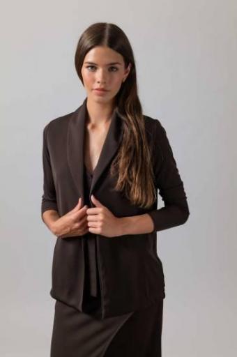 Blazer tessuto chocolate