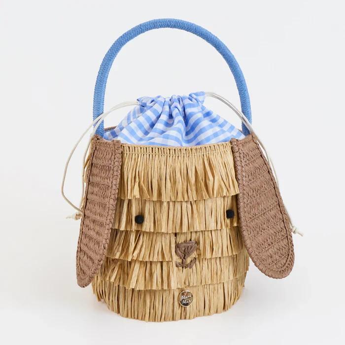 Bolso perrito de rafia