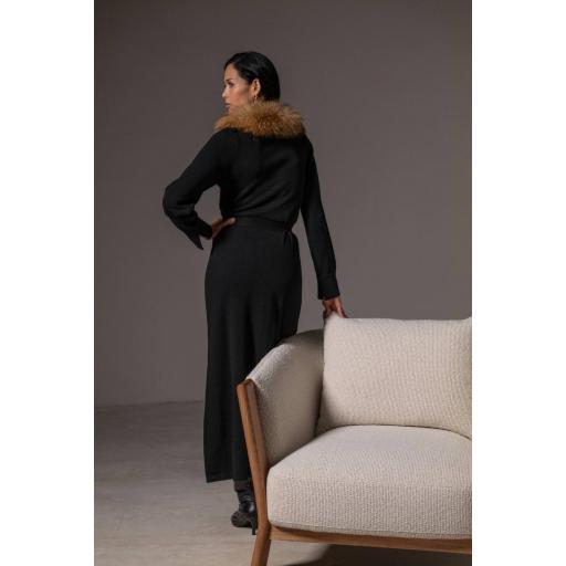 Vestido camisero cashmere ébano [2]