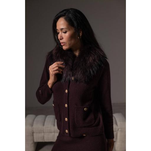 Cardigan botones cashmere grape [0]