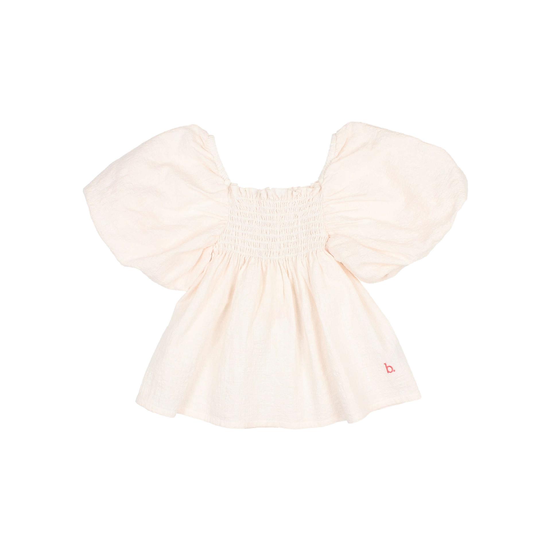 Top de algodón orgánico texturado color cream pink