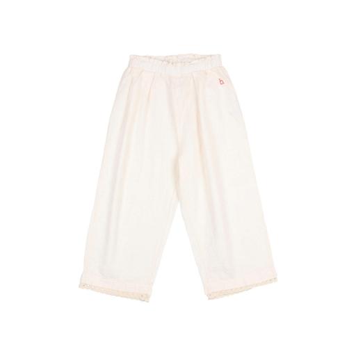 ​Pantalón largo de algodón orgánico texturado cream pink [0]
