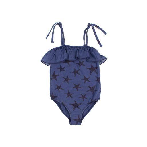 Bañador estampado estrellas de mar color marine
