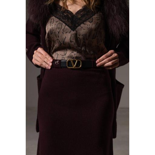 Falda larga jogger cashmere grape [2]
