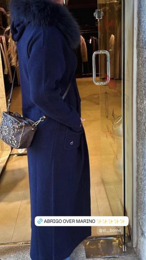 Abrigo over cashmere navy