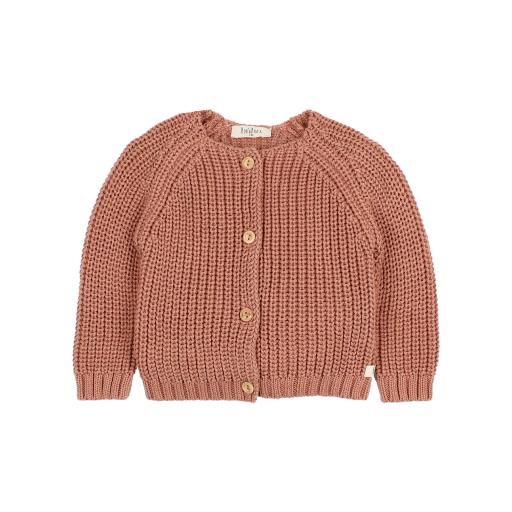 Cardigan tricot rosa empolvado [1]