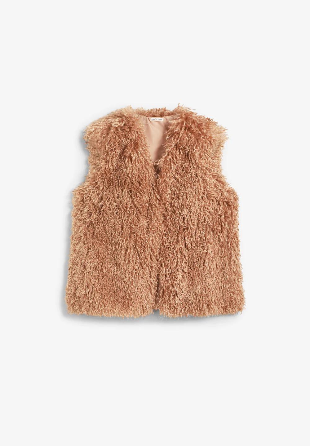 Chaleco Milán beige/rosa empolvado