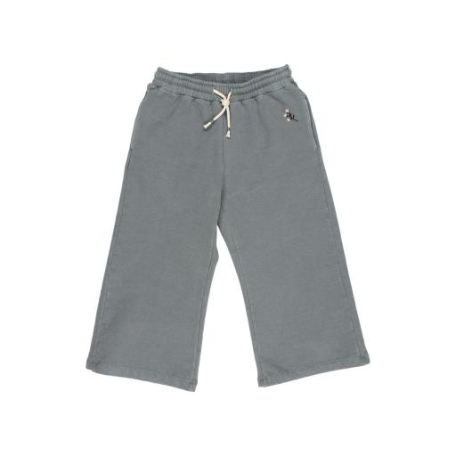 Pantalón ancho felpa gris 