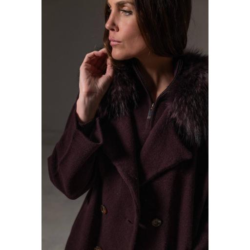 Abrigo cropped cashmere grape [1]
