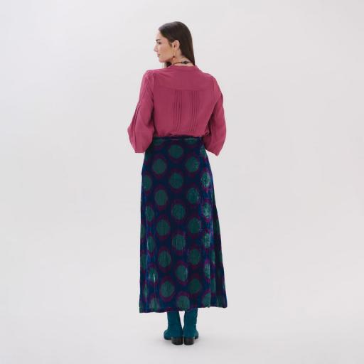 Falda Cassia azul y verde [2]