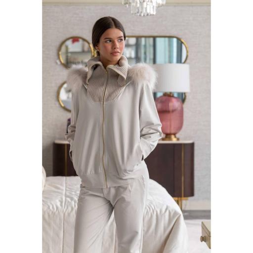 Casilda zip hoodie hielo