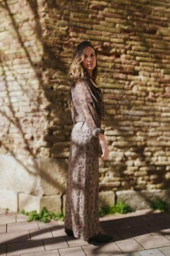 Vestido lencero snake mocca