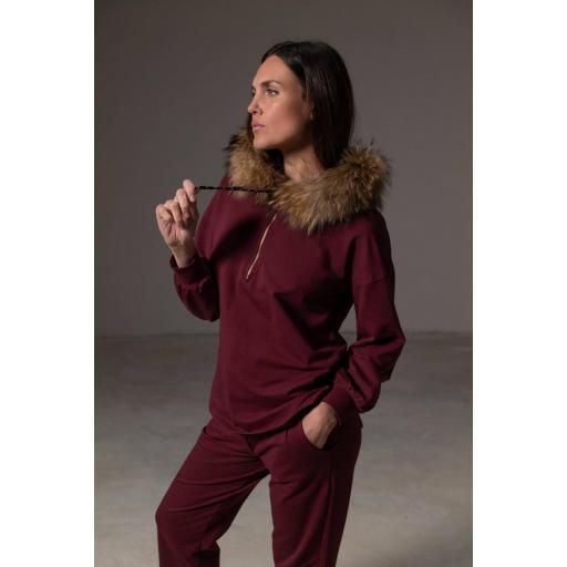 Sudadera max cotton-pullover burgundy [1]