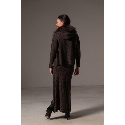 Bolero capucha cashmere mocca snake [1]