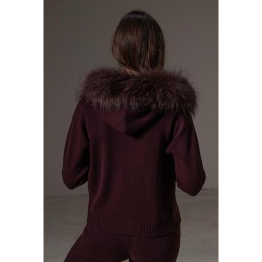 Bolero capucha cashmere grape [2]