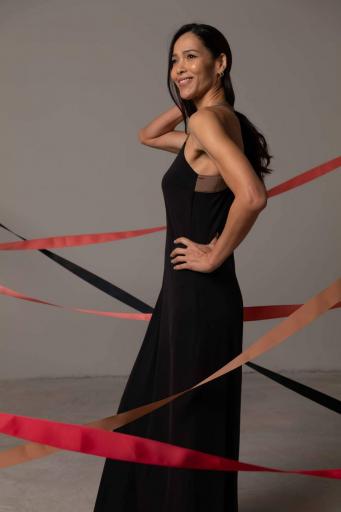 Vestido Juliette negro-bronce [2]