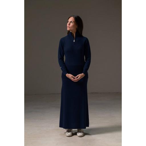 Falda larga jogger cashmere navy [0]