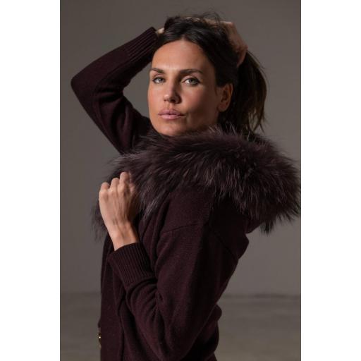 Bolero capucha cashmere grape [1]
