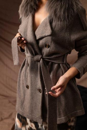 Midi cashmere trench taupe vigoré [1]