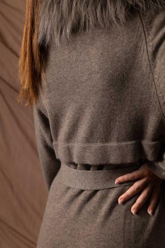 Long cashmere trench taupe vigoré [5]