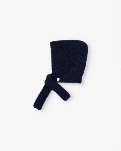 Gorro capota bebé girly color azul marino [0]