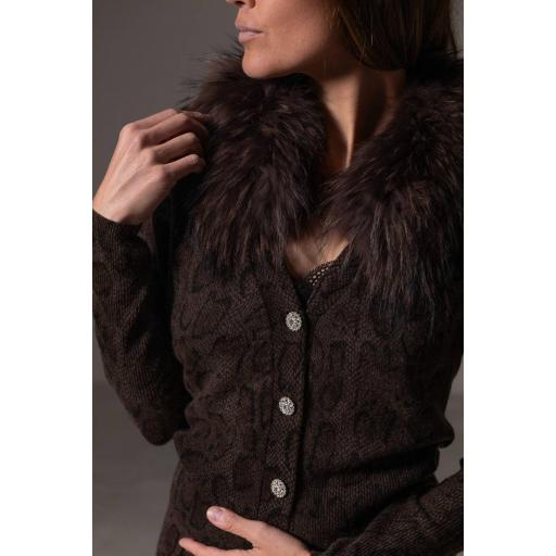 Cardigan joya cashmere mocca snake [1]