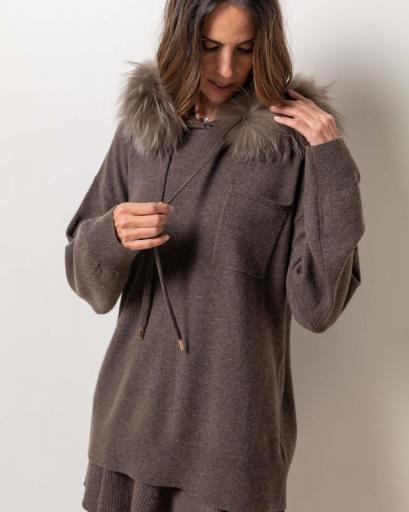 Jersey over bolsillo cashmere Dark Mink [1]