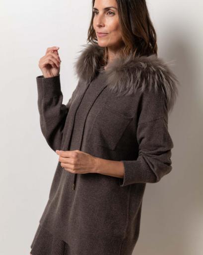 Jersey over bolsillo cashmere Dark Mink [2]