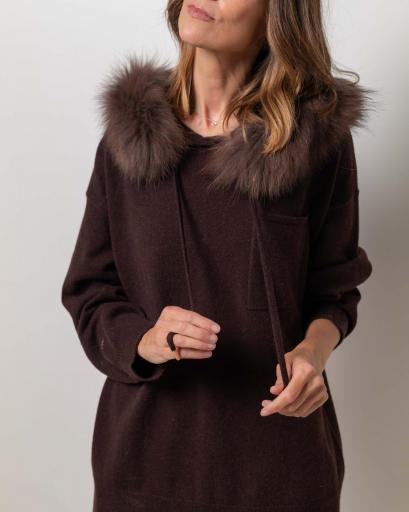 Jersey over bolsillo cashmere chocolate brown [0]