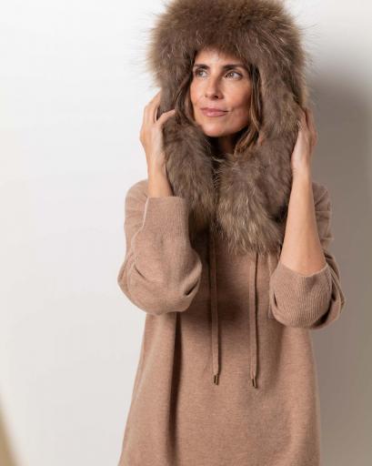 Jersey over bolsillo cashmere Rock Camel