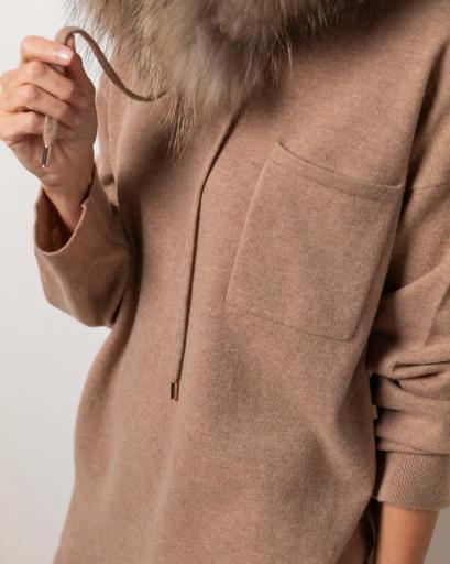 Jersey over bolsillo cashmere Rock Camel [2]