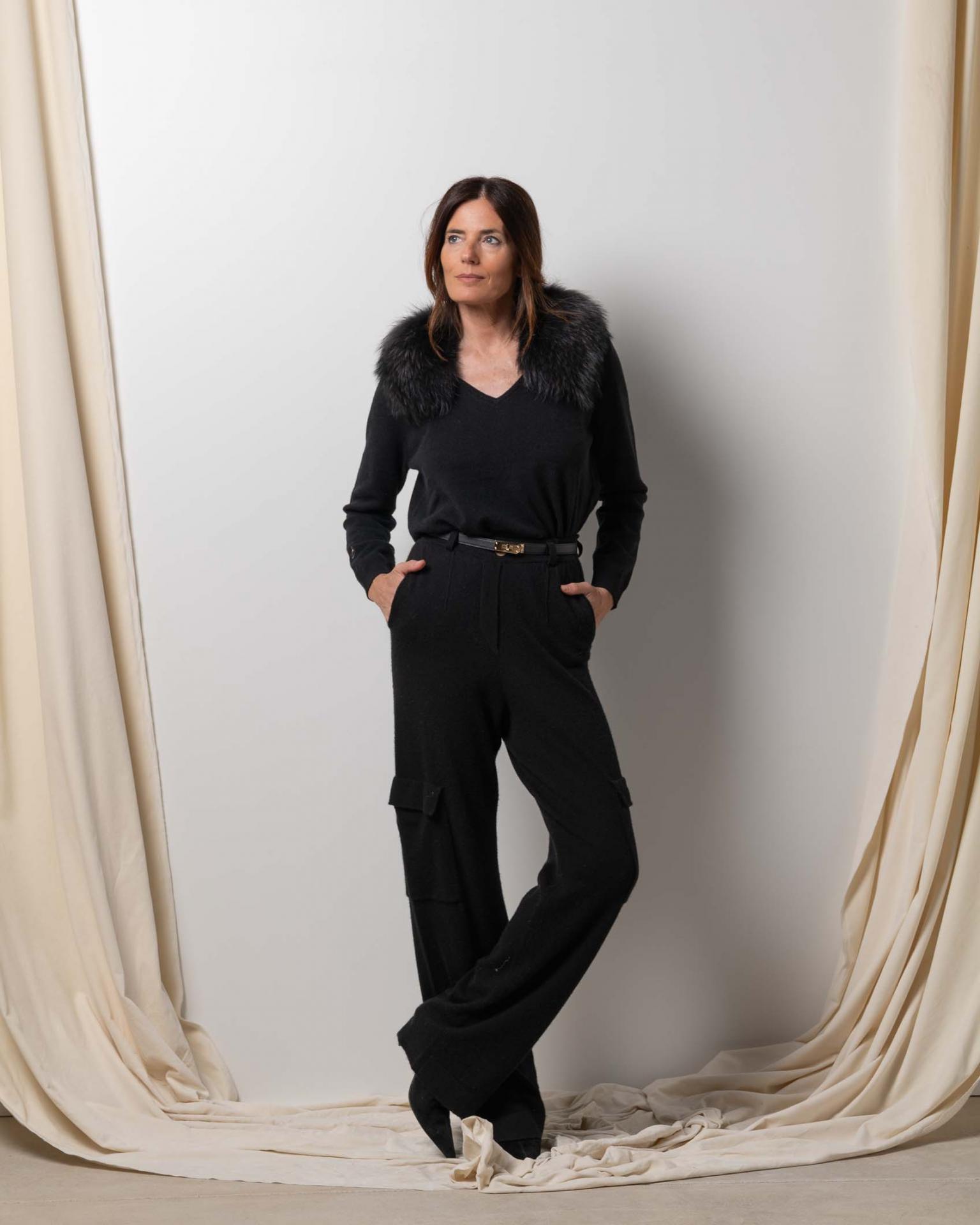 Pantalones negros cashmere SIN BOLSILLOS
