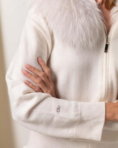 Cárdigan zipper cashmere beig [2]