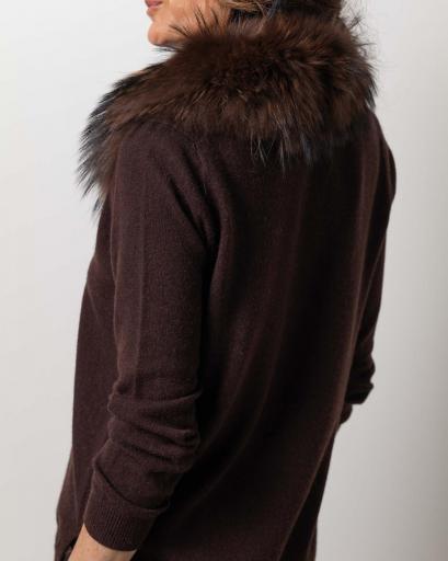 Jersey pico cashmere Chocolate Brown [1]