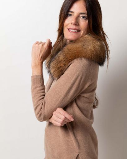 Jersey pico cashmere Rock Camel [1]