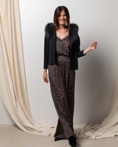 Bolero capucha cashmere negro [2]