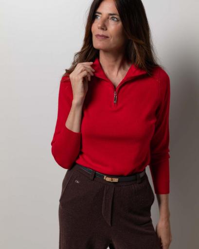 Jersey cremallera cashmere rojo [2]