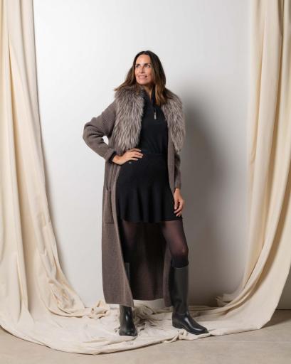 Maxi cuello piel natural dark mink [1]